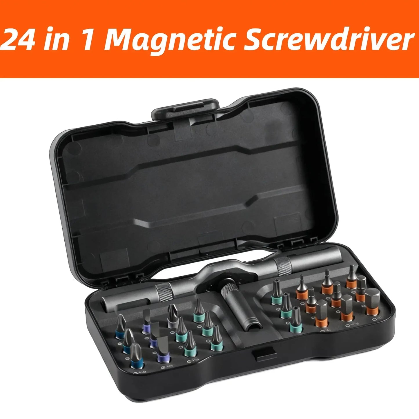 24 in 1 Magnetic Screwdriver Set DIY Multifunction Ratchet Screwdriver Multi Bits Mini Repair Tool Kit for Furniture Computer