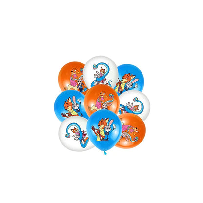 Zootopia Theme Party Supplies Nick Judy Birthday Decoration Balloon Set Tableware Kit Banner Plates Gifts Bags Keychains Sticker