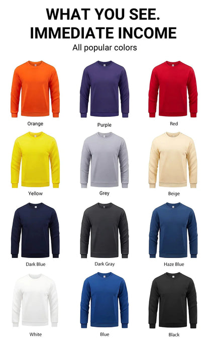 Famous Paris Tower Pattern Sweatshirt Men O-Neck Clothes Autumn Fleece Retro Pullover Loose Unisex Colour Fashion Streetwear