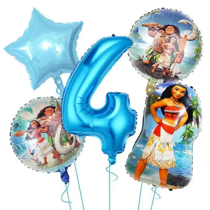 Moana Party Decorations Balloons Set Tableware Napkins Cups Plates Backdrop Kit Disney Vaiana Theme Happy Birthday Deco Supplies