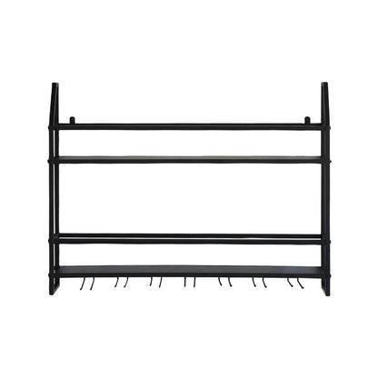 Wall Mounted Iron Wine Rack Bottle Champagne Glass Holder Shelves Bar Home Party Light and Strong Durable Unique Design Decor