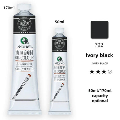 Marie's Oil Paint 170ML Oil Painting Art Creation Pigment Large Oil Paint Paint Single Commonly Used 24 Colors