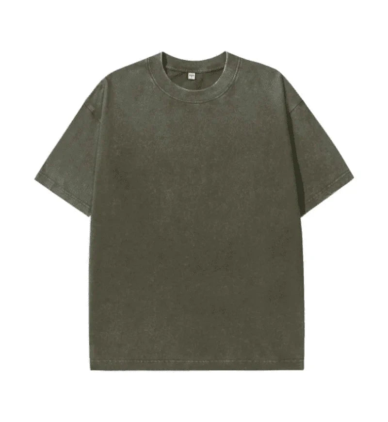 Men's Washed Vintage T-Shirts Street Hip Hop Retro Punk T Shirt women Harajuku Casual Cotton Short Sleeve Acid Wash TShirts top