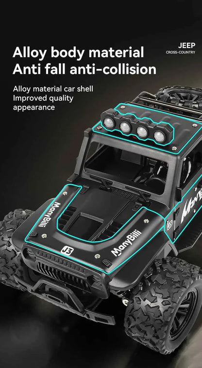 RC Off road Truck 1/16 4WD RTR Durable Beginner All Terrain RC Car High Speed 20Km/h Remote Control Monster Truck Adult Gift Toy