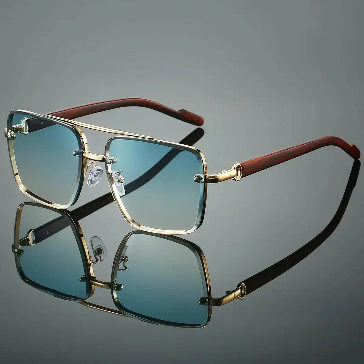 Square Sunglasses For Men Vacation Fashion Glasses Wooden Sunglasses Women Trendy Shades Vintage Gafas De Sol Hombre Zonnebril