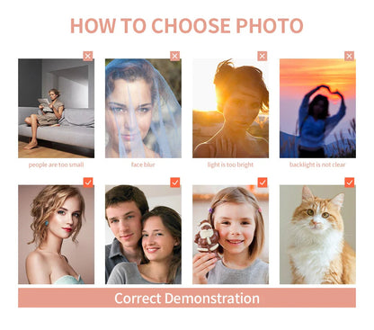 24/36 Color Personalised Paint By Numbers Photo Custom DIY Oil Painting By Number Picture Canvas Portrait Family Children Photo