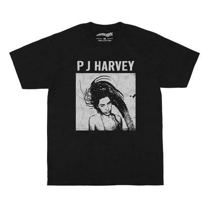 PJ Harvey T-Shirt Rid Of Me Indie Rock Singer John Parish Kate Bush Printed Short Sleeves Men's Printed Loose Clothing Shirt