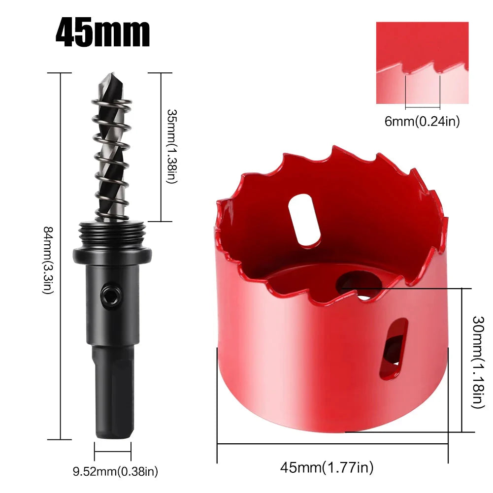 1pc 15-200mm M42 Bi-Metal Hole Saw HSS Drill Bit for Metal Iron Aluminum Stainless Plastic DIY Wood Cutter Tools
