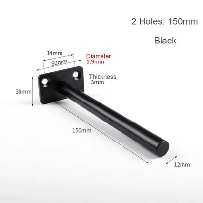 T Shape Concealed Shelf Brackets Floating  Wall Shelf Supports Screw Mounting Plate Multi sizes Metal Brackets