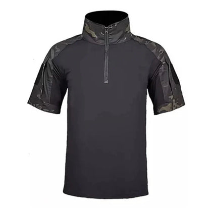 Tactical T-Shirts Mens Outdoor Sport Tee Quick Dry Short Sleeve Shirt Hiking Hunting Combat Men Camo Clothing