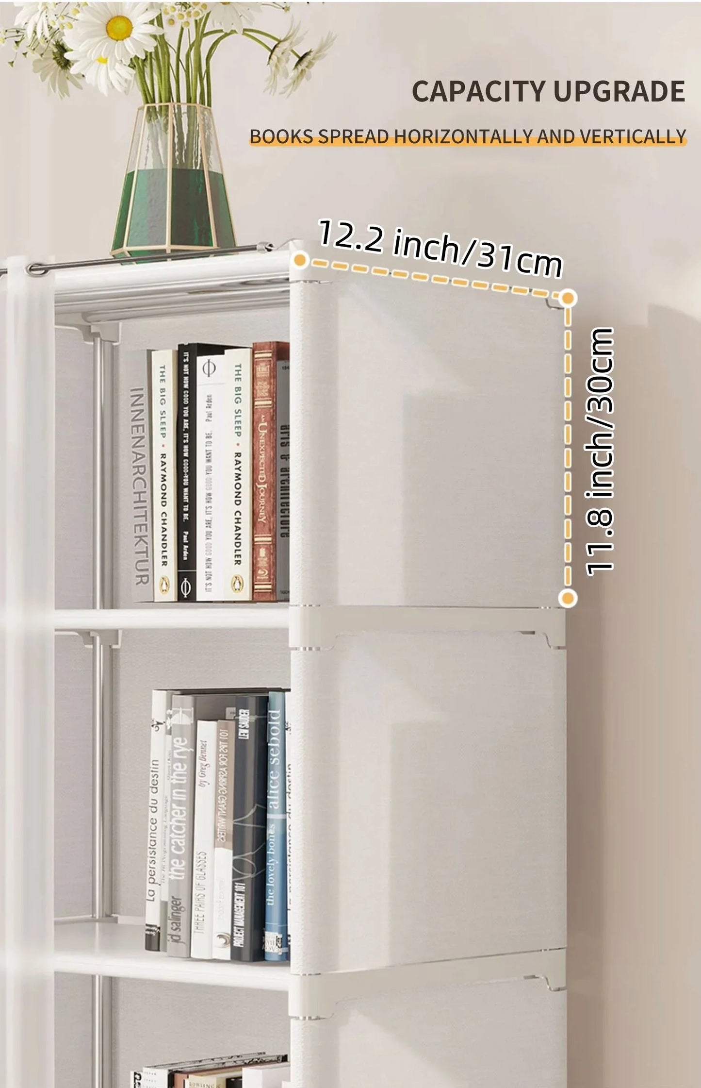 6 Layers Simple Wardrobe Portable Clothes Toys Organizer Dustproof Double Row High Capacity Partition Bookshelf Bedroom Cabinet