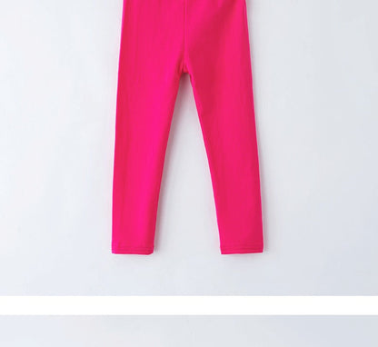 Girls' Leggings For Spring And Summer Suitable For Wearing Outside. They Are Thin-Style, Slim-fitting long Trousers For Childre