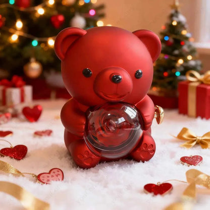 Red Heart Pendant Necklaces With Cute Bear Rose Gift Box For Women Mother Day 2026 Christmas Valentine Wedding Birthday Jewelry