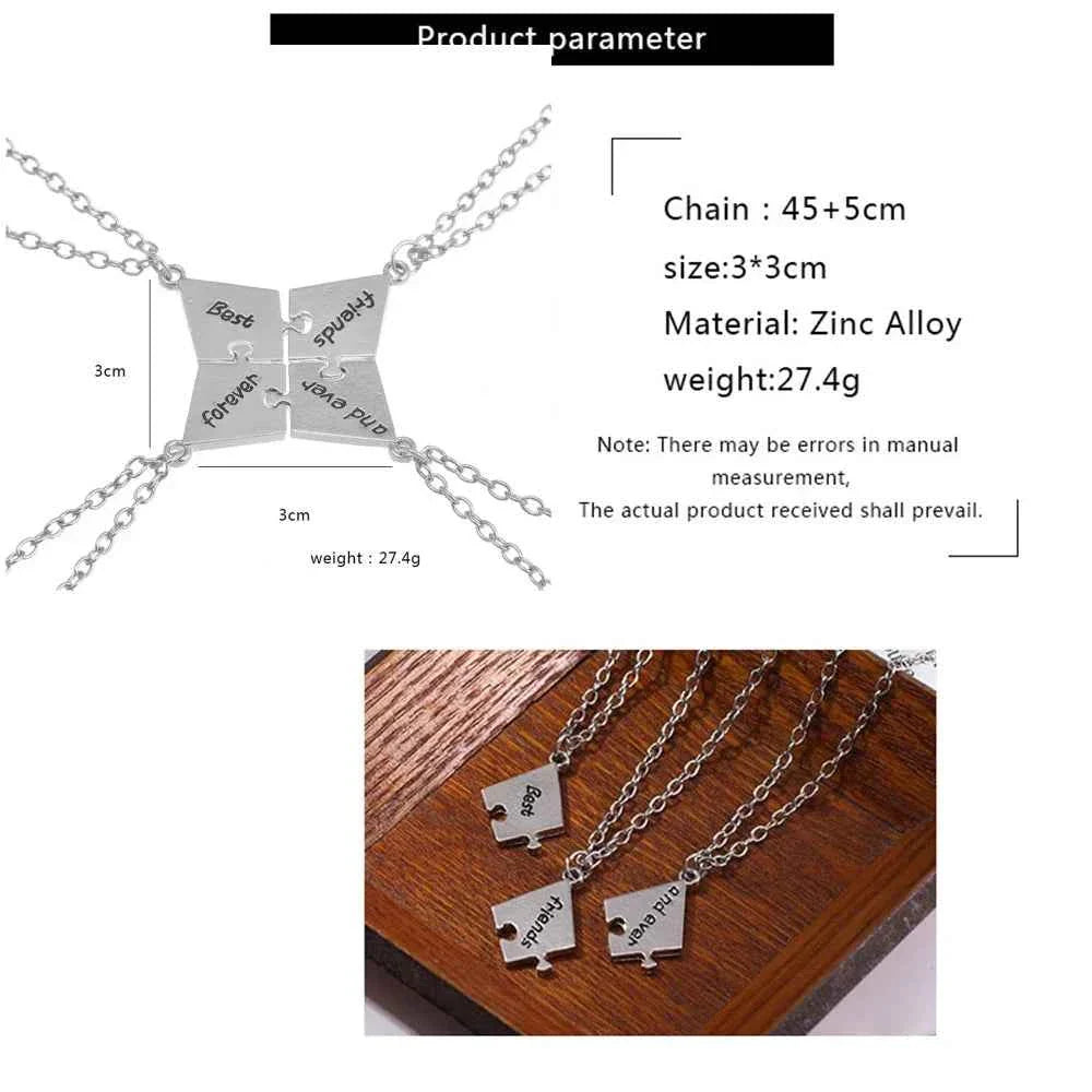 New Best Friends Necklace For Women Girls Broken Heart Puzzle Musical Note Pendant Necklaces BFF Friendship Forever Jewelry Gift