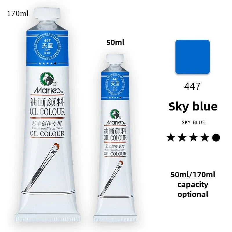 Marie's Oil Paint 170ML Oil Painting Art Creation Pigment Large Oil Paint Paint Single Commonly Used 24 Colors