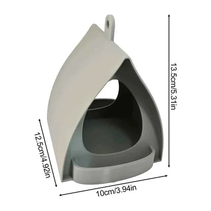 House Bird Feeder Open Design Station Hut Shape Hangable Mounted Small Hummingbird Feeder for Outside Garden Winter Balcony