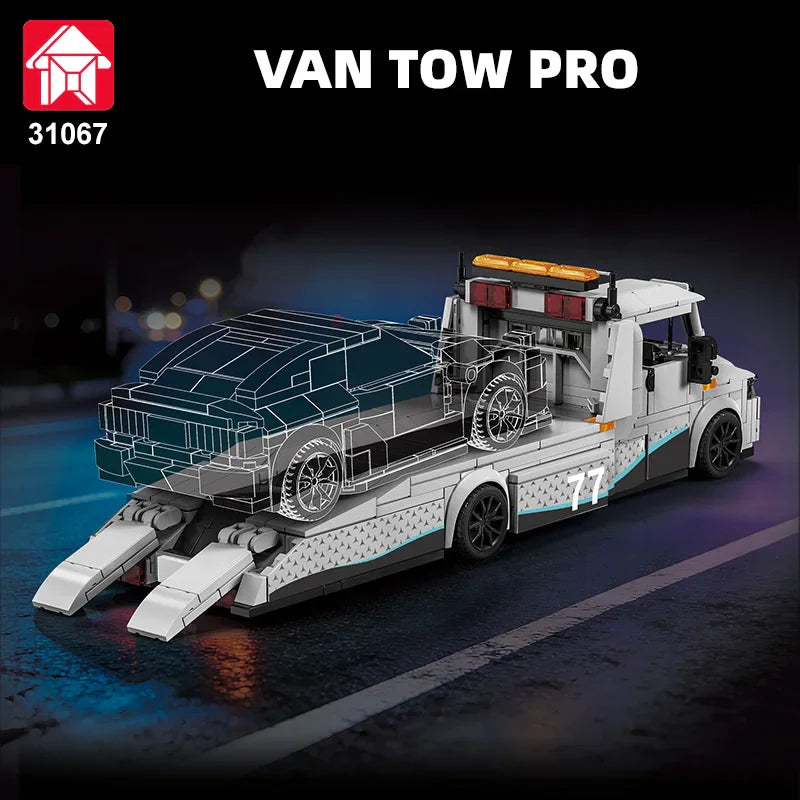672Pcs Modified Trailer Building Blocks MOC Car Transporter Flatbed Tow Truck Vehicle Recovery Hauler Boys Festival Party Gifts