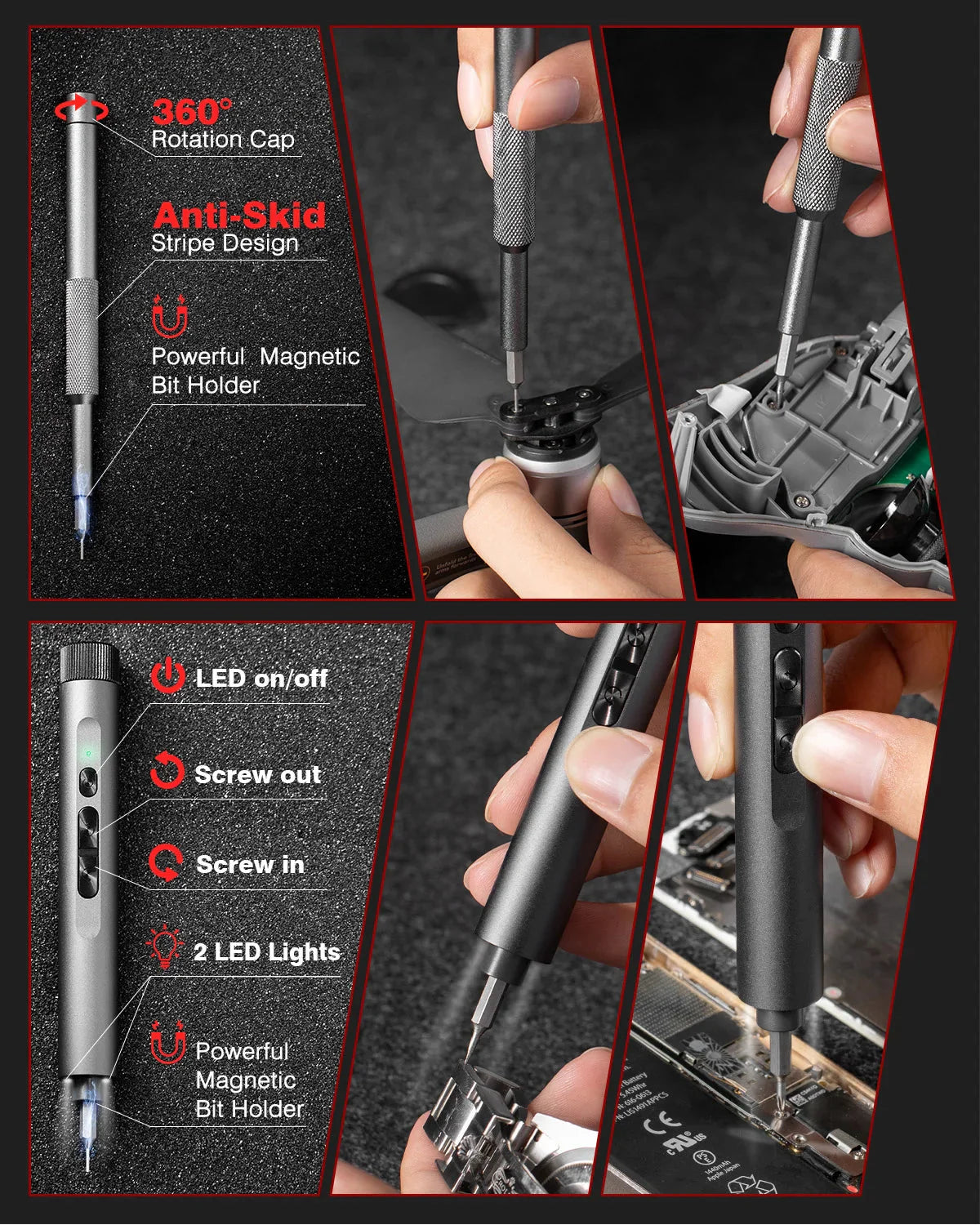 138 In 1 Electric Professional Screwdriver Set Cordless Multifunctional iPhone & Glasses Repair Tool Magnetic Bit Household Kit