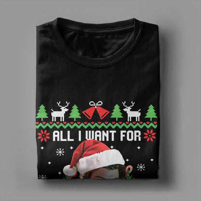 Men T-Shirts Steve Harrington Fun Cotton Tees Short Sleeve Christmas T Shirt Crewneck Clothes Graphic Printed