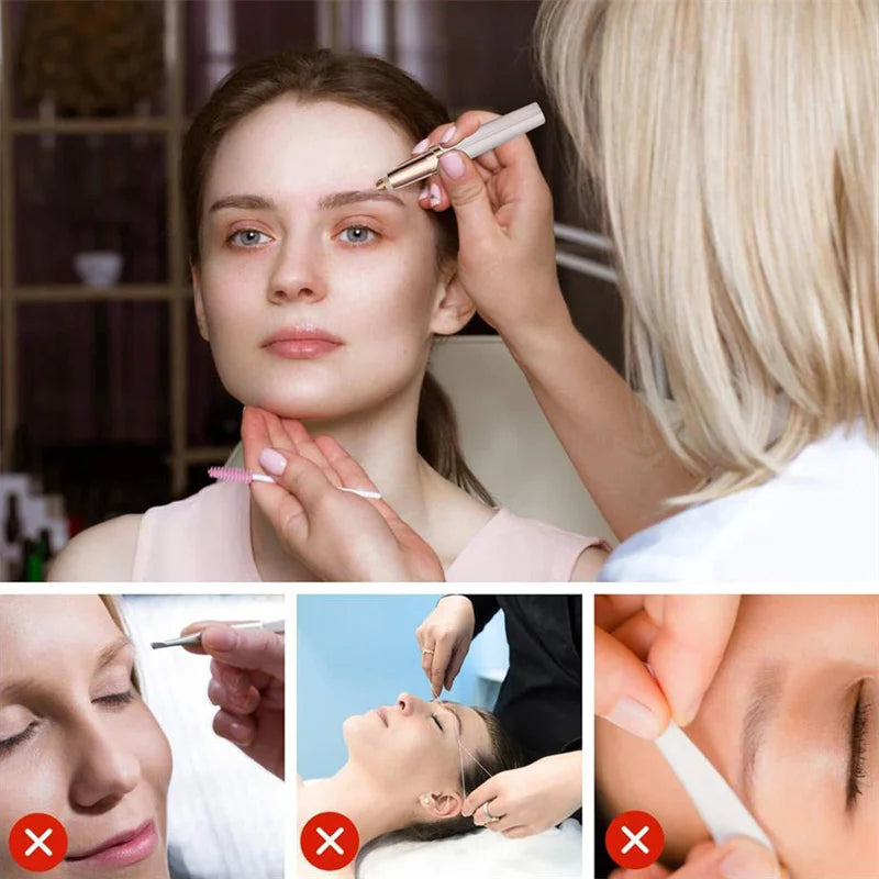 Electric Eyebrow Trimmer USB Charger Security Hair Removal Eye Brow Epilator Shaper Shaver Painless Razor Facial Hair Remover