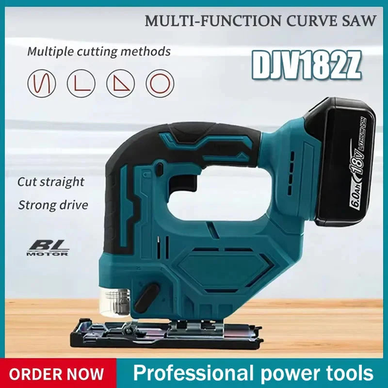 Fit Makita DJV182Z Cordless 18V Lithium Battery Rechargeable Electric Jig Saw Curve Saw Woodworking Cutting Multifunction Saw