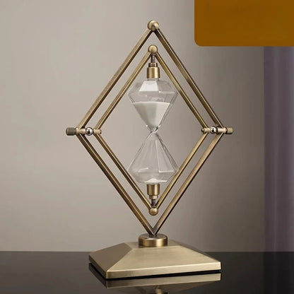 [Luxury Hourglass Timer] 30 Minutes Luxury Modern Geometric Hourglass Timer Ornament | Office Desk Decoration Display