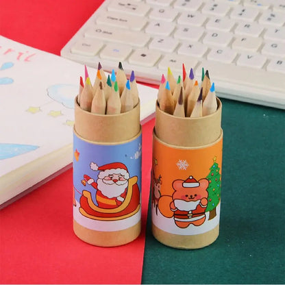 Supplies with Built-in Sharpener Sketch Supplies Drawing Pencils Wooden Pencils Christmas Colored Pencils Sketching Pen