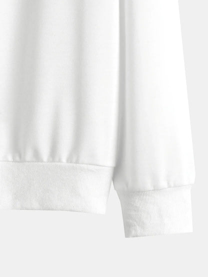 Men's 100% pure cotton summer loose comfortable casual  PARIS print large round neck long sleeve T-shirt top