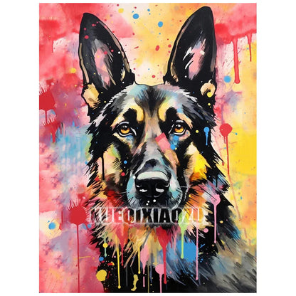 Animal Diamond Painting Graffiti Rhinestone Embroidery Dog Mosaic Cross Stitch Children Gift Art Handmade Home Decoration