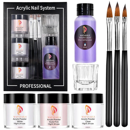 Nail Kit Set Acrylic Powder Monomer Acrylic Liquid For Nail Extension Professional Gel Manicure Set False Nails Art Tools Set *&