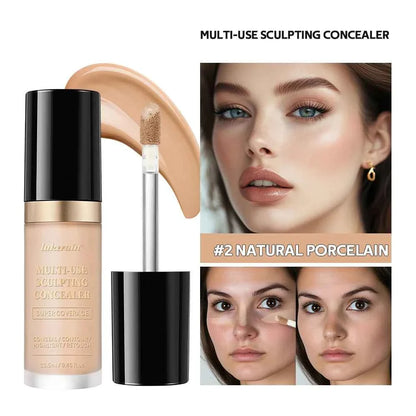 Lakerain Multi-purpose Concealer For Face Covers Freckles Even Skin Tone Moisturizing Long-lasting Sculpting Liquid Concealer