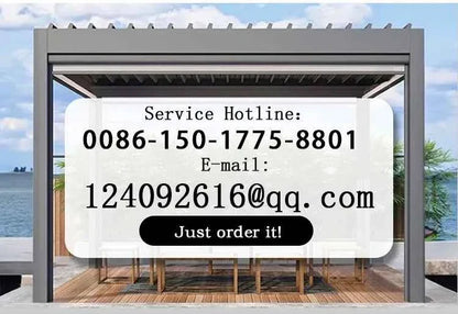 Automated Opening Waterproof Wingproof Louvered Motorized Aluminous Outdoor Living Garden Pergolas Gazebo Canopy Exterior Gazebo