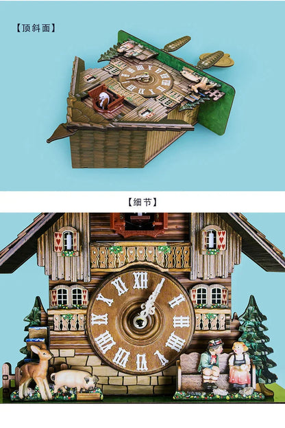 Wooden Hanging Wall Clock Bird Alarm Clock Cuckoo Clocks For Home Decoration Quartz Watch Decorative Home Decor