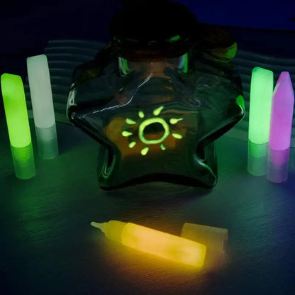 6ml/pc Luminous Pigment Paint Bright Fluorescent Paint Glow In Dark Acrylic Painting Water Color Artwork Party