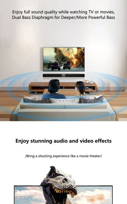 2025 6D surround sound home theater speaker system mobile phone bass wireless Bluetooth speaker long TV soundbar speaker TF/AUX