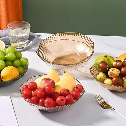 1PCS Table Plates for Serving Plates Dinnerware PET Partitioned Dish Snack Candy Cake Stand Bowl Food Fruit Plates Set Tableware