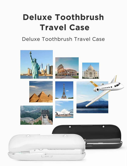 Fairywill FW-D7 Sonic Electric Toothbrush Set - 5 Modes Rechargeable Adult Toothbrush with Travel Case & 8 Heads