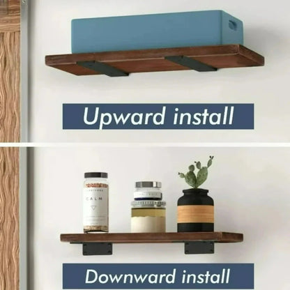 Heavy Duty L-shaped Shelves Brackets Thickened Floating Shelf Bracket Invisible Wall Shelves Support with Screws Hardware Tools