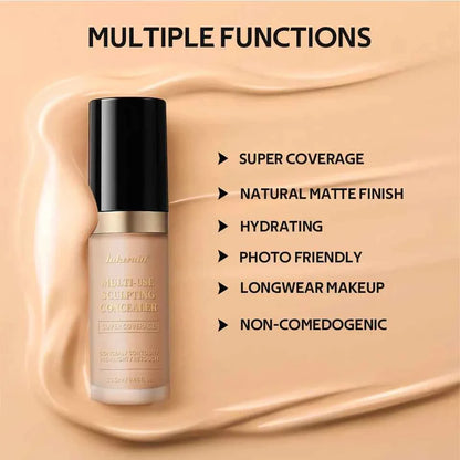 Lakerain Multi-purpose Concealer For Face Covers Freckles Even Skin Tone Moisturizing Long-lasting Sculpting Liquid Concealer