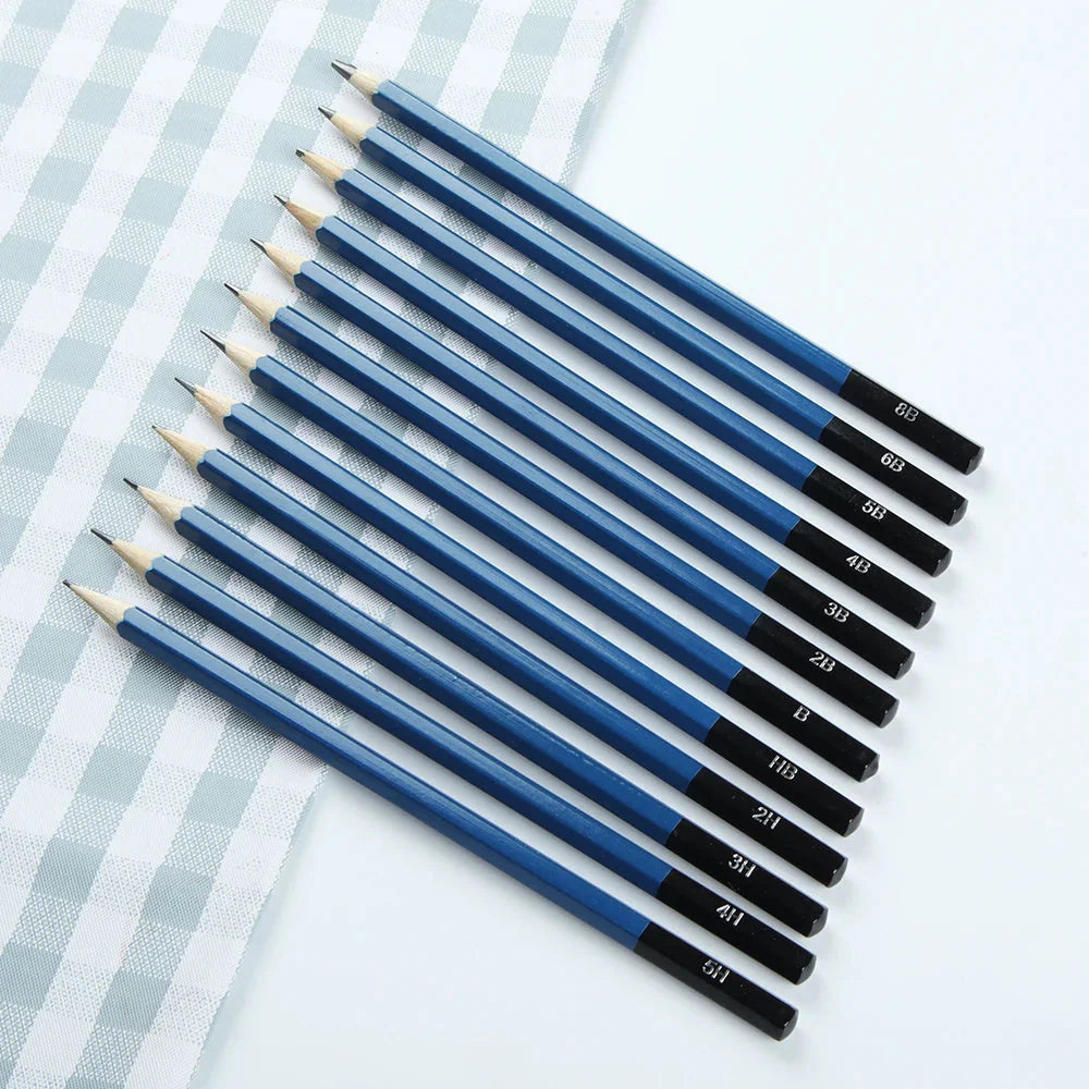 SeamiArt 12 Pcs. Standard Sketching Pencil Art Suppliers for Artist Drawing School Office Lapices De Colores Pencils Supplies