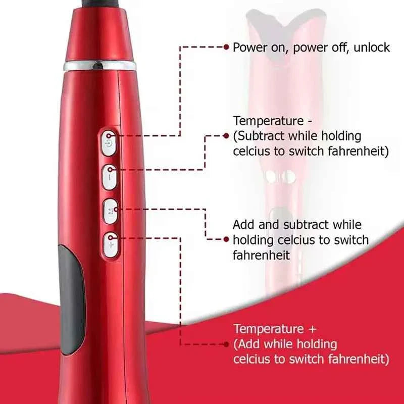Hot Selling Multifunctional Automatic Rotating Curler For Women'S Hairstyles Portable Ceramic Coated Curling Iron