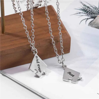 New Best Friends Necklace For Women Girls Broken Heart Puzzle Musical Note Pendant Necklaces BFF Friendship Forever Jewelry Gift