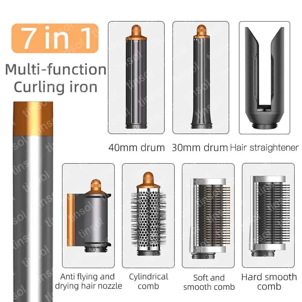 7-in-1 multifunctional curling iron  hair dryer and straightener set, styling tool that allows salon-quality styling at home