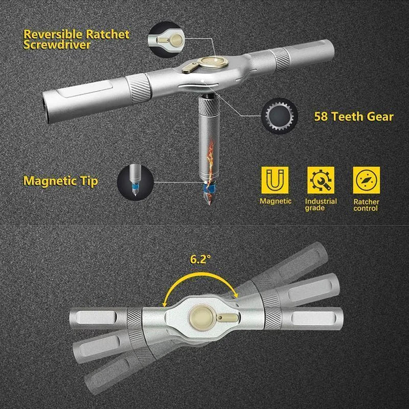 24 in 1 Magnetic Screwdriver Set DIY Multifunction Ratchet Screwdriver Multi Bits Mini Repair Tool Kit for Furniture Computer
