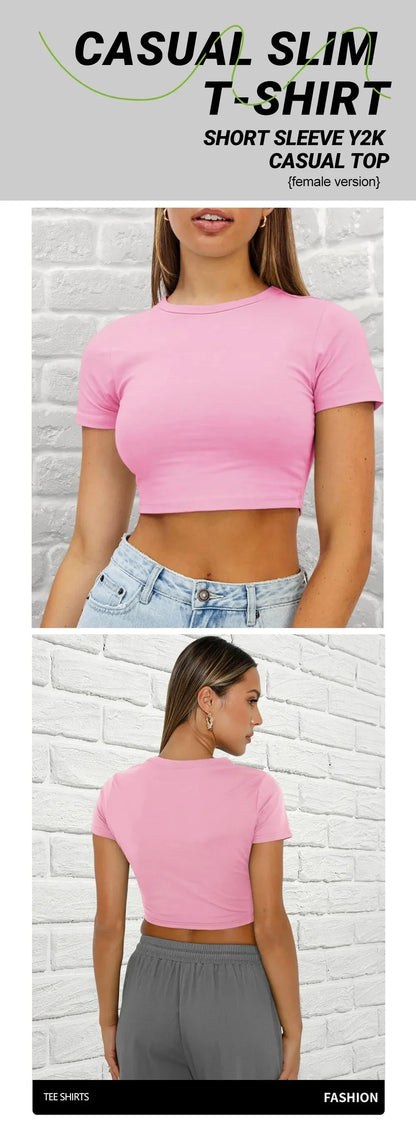 Paris City Of Love Since 259 Art Letter Print Women T Shirt Summer Short Sleeve Hip Hop Crewneck Clothes Slim Yoga Crop T-Shirts