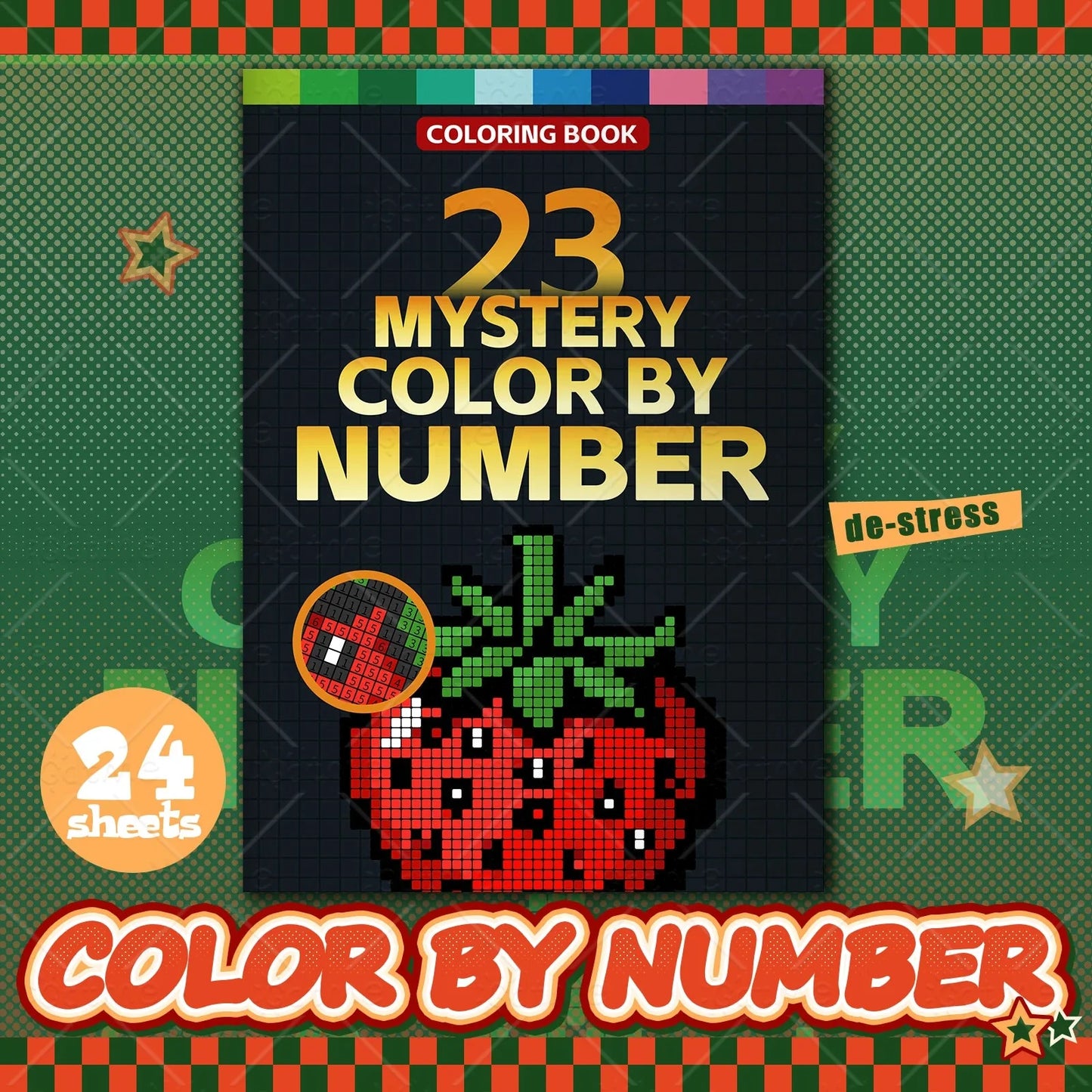 MYSTERY COLOR BY NUMBER Cartoon Animal artwork by digital adult Coloring Book DIY Painting Drawing Coloring By Num