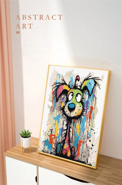Painting by Numbers For Adult abstract dog  Dropshipping Canvas Oil Paint by Number Home Decor
