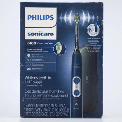Philips Sonicare ProtectiveClean 6100 Rechargeable Electric Power Toothbrush, Navy Blue, HX6871