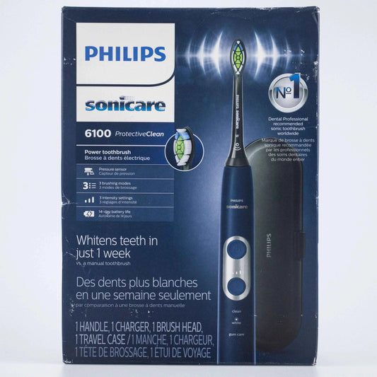 Philips Sonicare ProtectiveClean 6100 Rechargeable Electric Power Toothbrush, Navy Blue, HX6871