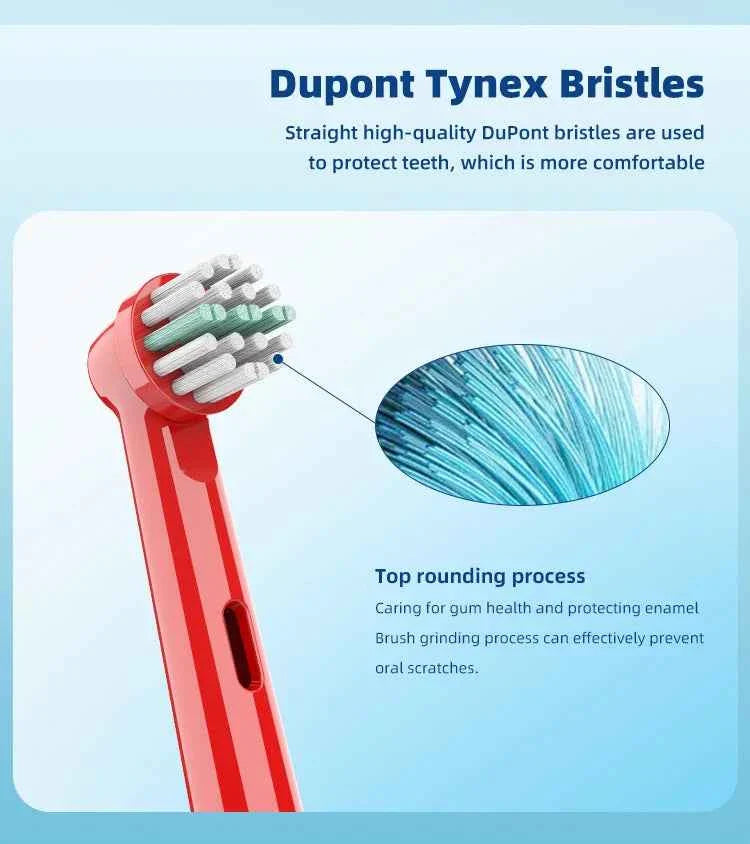 20/16/8/4PCS EB-10A/EB10-X Soft Bristle Kids Toothbrush Head Compatible For Oral b
